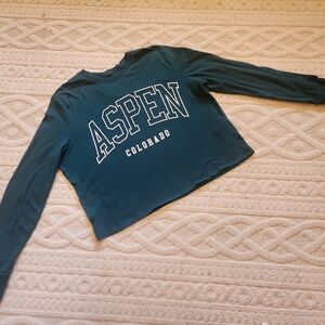 L Abercrombie & Fitch Dark Green Long Sleeve Tee